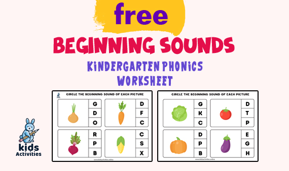 free phonics worksheets matching letters to beginning sounds kids activities