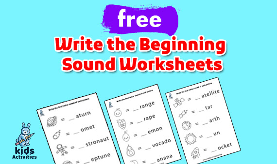 free phonics worksheets writing letters to make beginning sounds kids activities