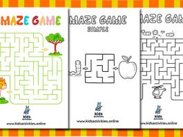 Free!- Printable puzzle mazes for kindergarten PDF
