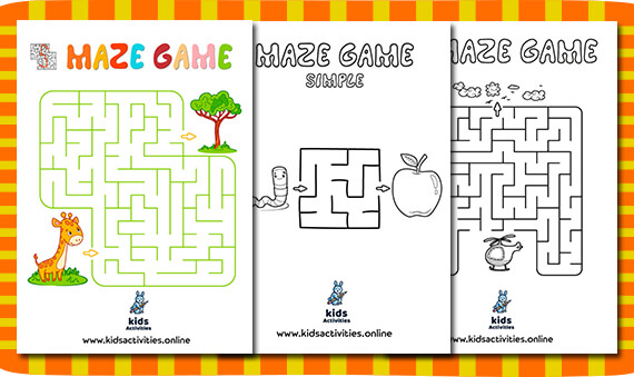 Free!- Printable puzzle mazes for kindergarten PDF
