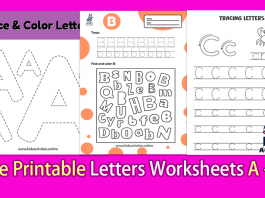 Tracing Letters A-Z Worksheets, Free Printable