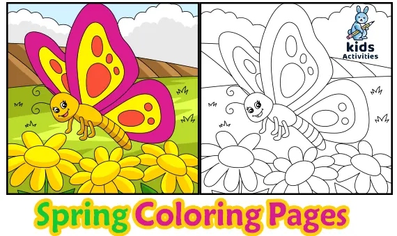 Free Spring Coloring Pages for Kindergarten