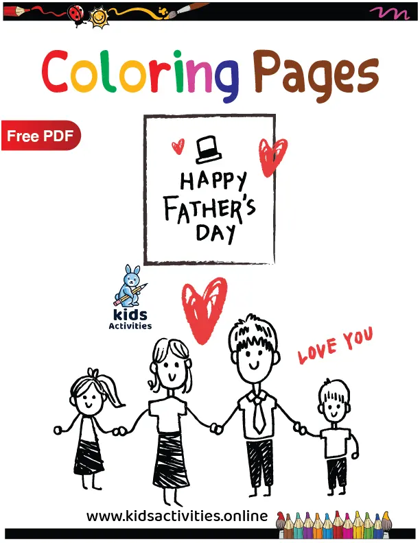 Free!- Printable Father's Day Coloring Pages Pdf ⋆ Kids Activities