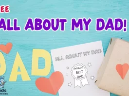  Free All About My Dad Printable