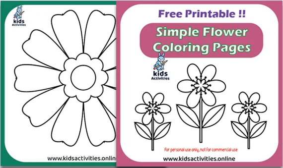 printable Simple Flower Coloring Pages