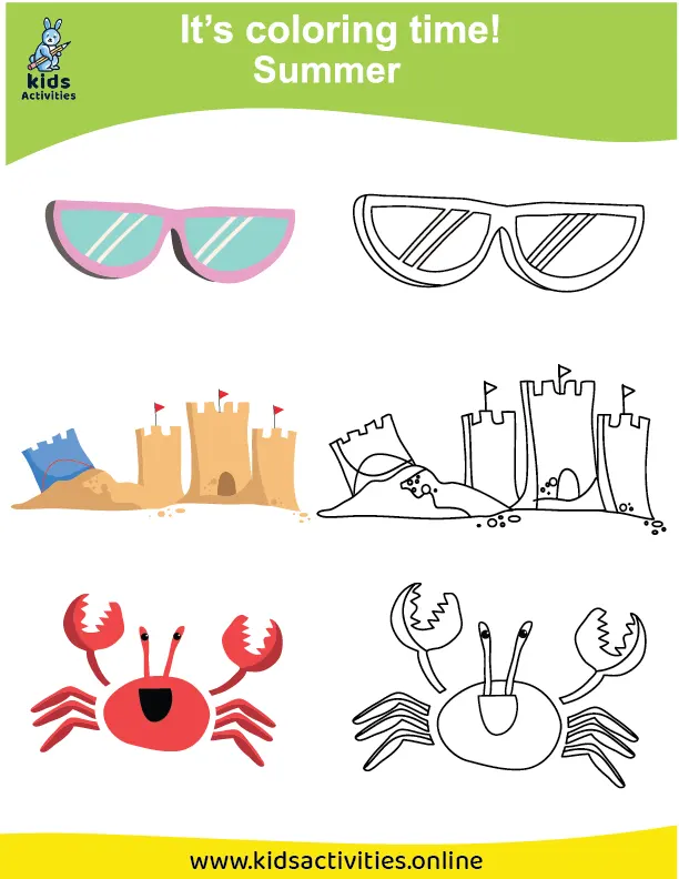 Free Printable Summer Activity Worksheets For Kindergarten