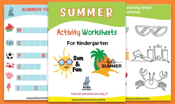 Free Printable Summer Activity Worksheets For Kindergarten