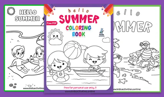 Free printable summer coloring pages For Preschool