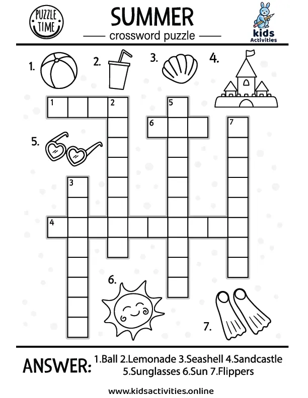 Free Printable Summer Activity Worksheets For Kindergarten