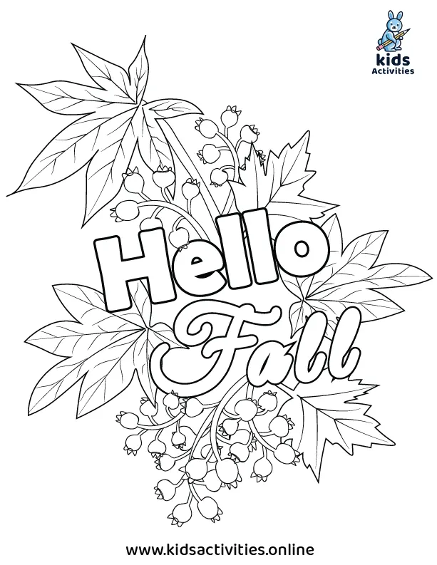 Preschool Fall Coloring Pages, Free Pdf • Kids Activities