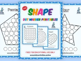 shape dot marker printables free