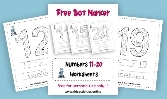 dot marker number printables free