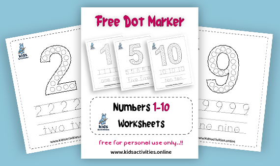 numbers dot marker printables free