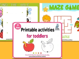 free printable activities for toddlers