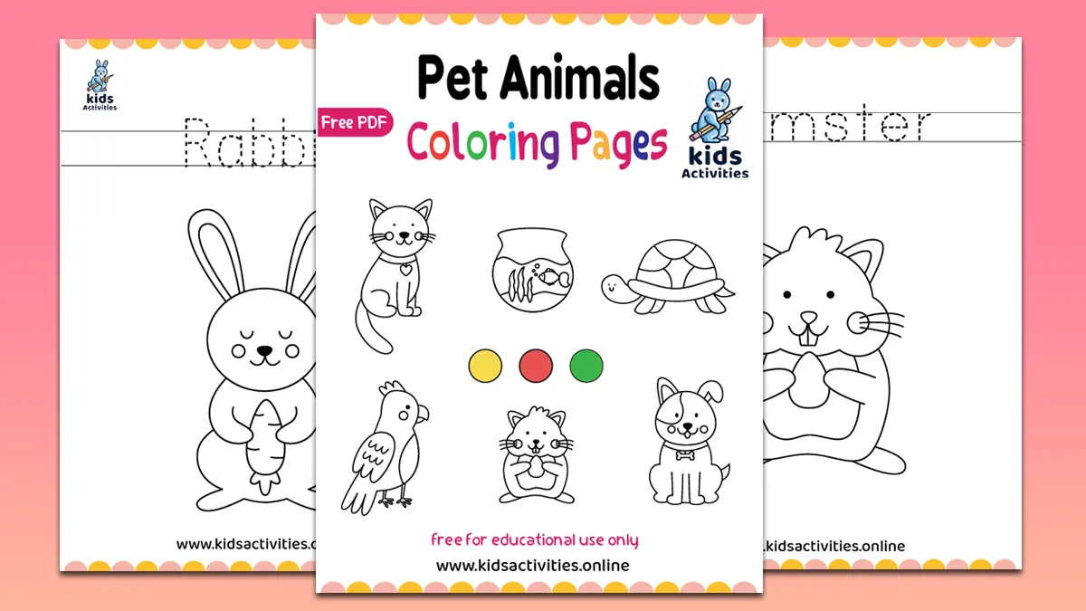free printable pets coloring pages