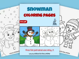Printable Snowman Coloring Pages