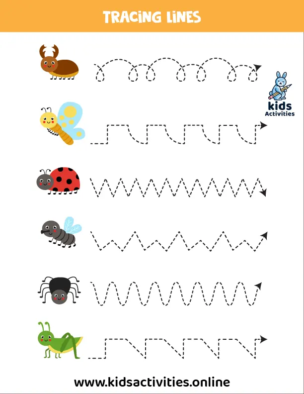 Tracing curved lines worksheets for kindergarten ⋆ Kids Activities