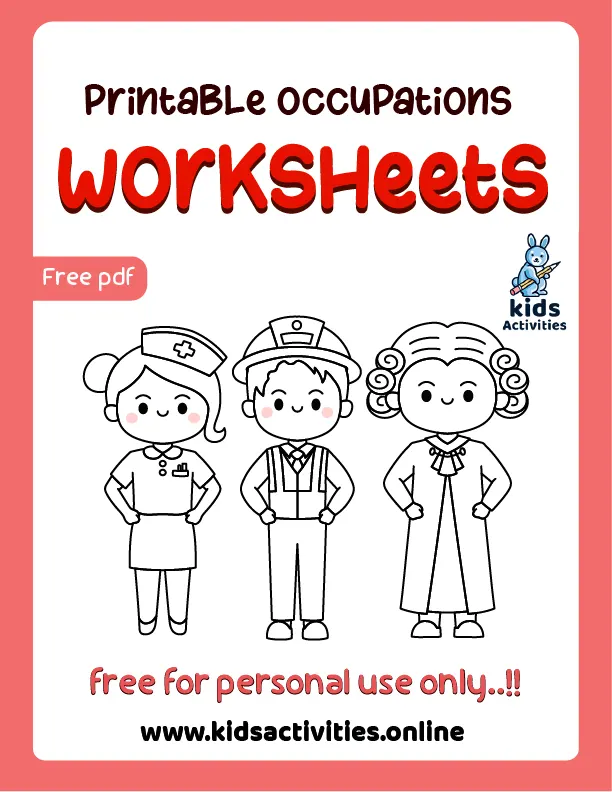 Free Printable Occupation Worksheets for Kindergarten