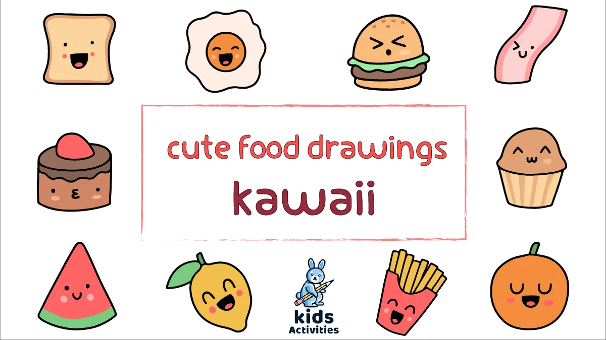 cute kawaii food drawings