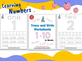 writing numbers 1-10 in words worksheets