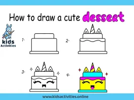 how to draw cute desserts for kids easy
