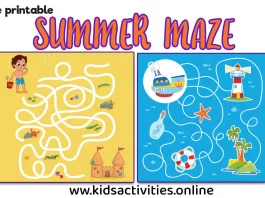 Free Printable Summer Mazes for Preschoolers