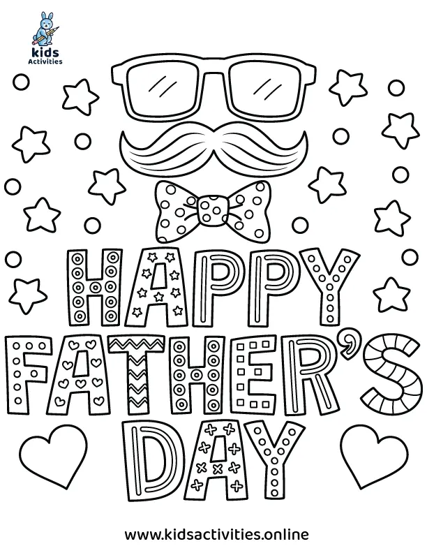 Download and Print Father's Day Colouring Pages, Free