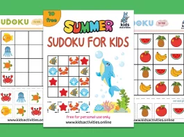 Free printable Summer Sudoku Puzzles