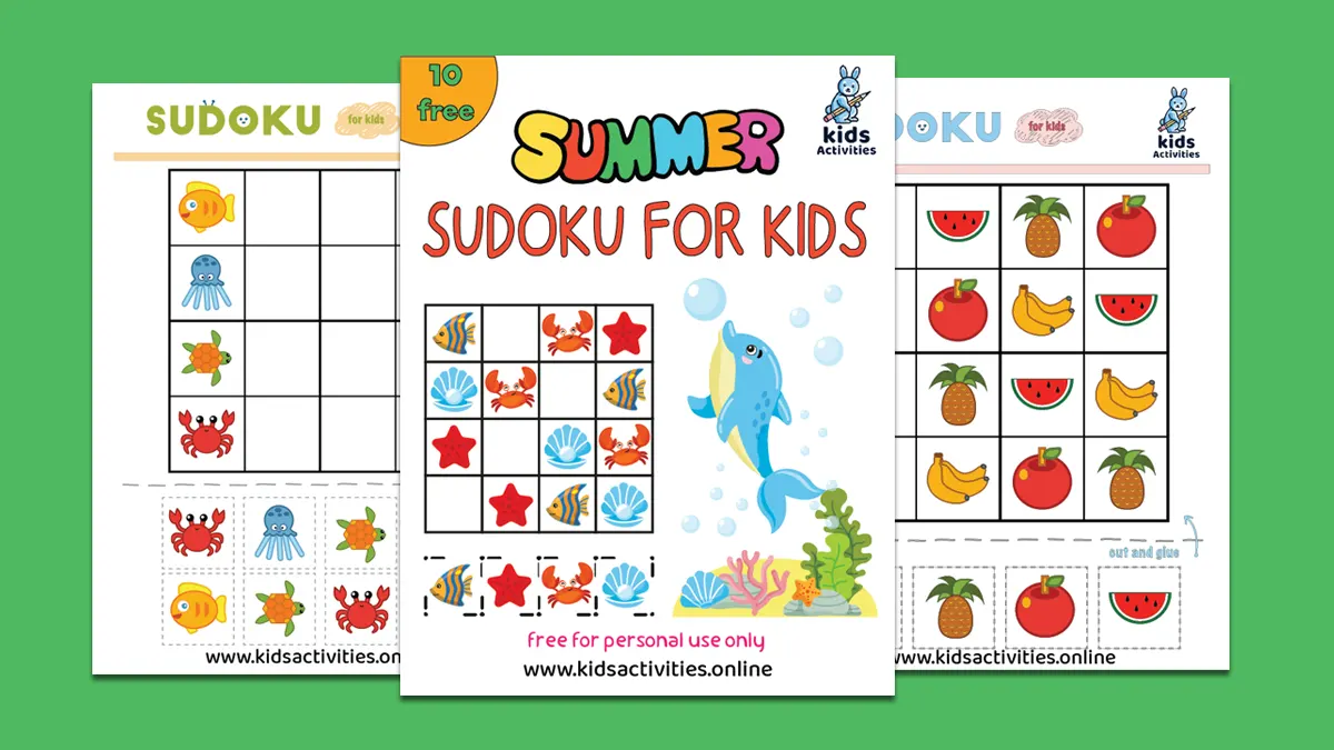 Free printable Summer Sudoku Puzzles