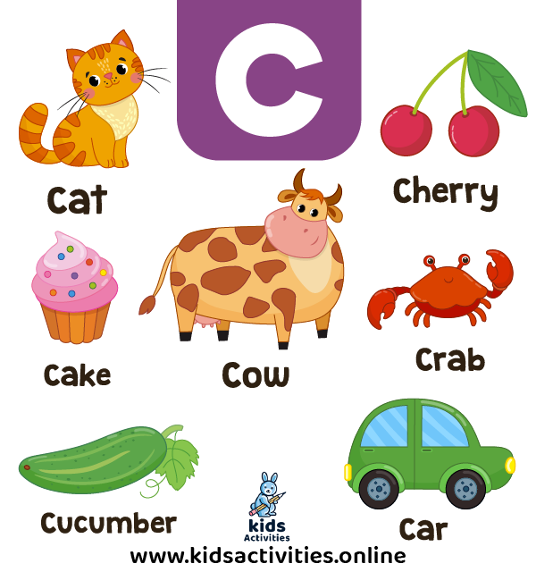 Preschool Words That Start with C: Flashcards and Worksheets ⋆ Kids ...