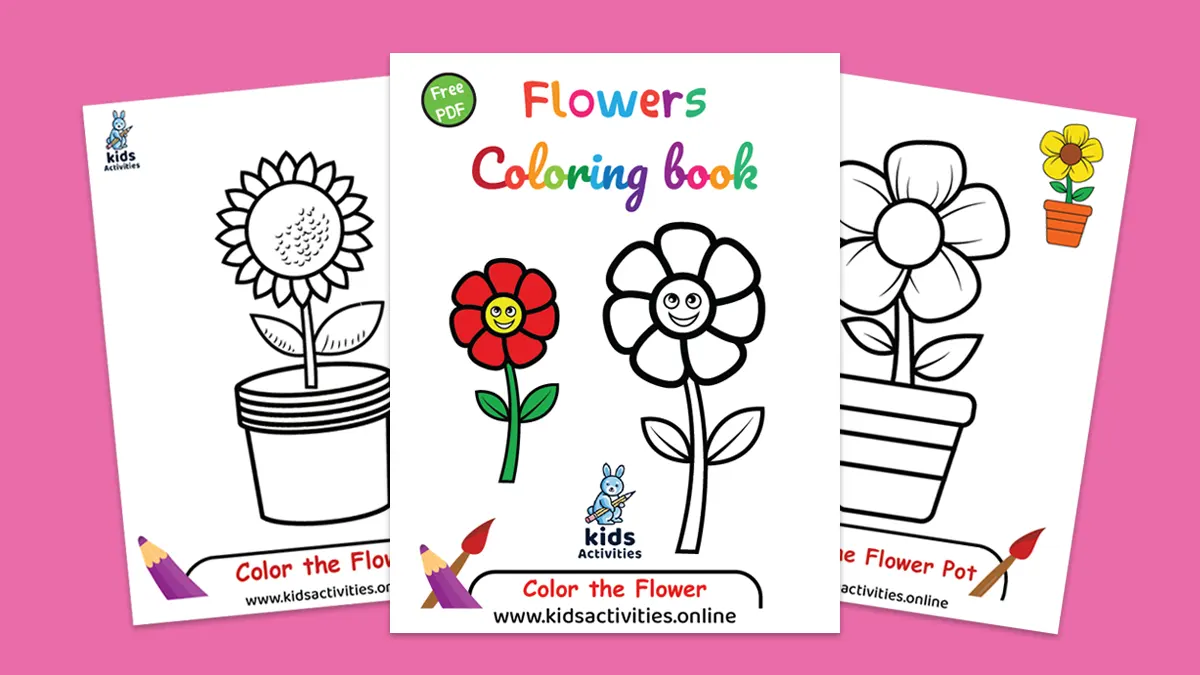 free flowers coloring pages for kids