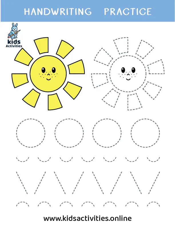 10 Fun and Free Summer Tracing Worksheets for Preschoolers ⋆ Kids