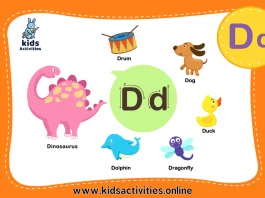 Preschool Words That Start With D: Flashcards and Worksheets