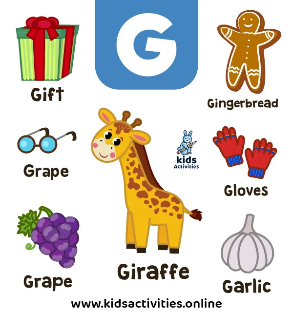Preschool Words That Start with G: Flashcards and Worksheets ⋆ Kids ...