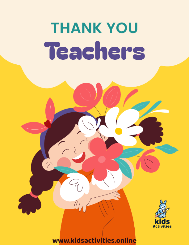 Free Printable Thank You Teacher Cards ⋆ Kids Activities