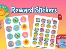 FREE! - Printable Cute Animals Reward Stickers, Good job