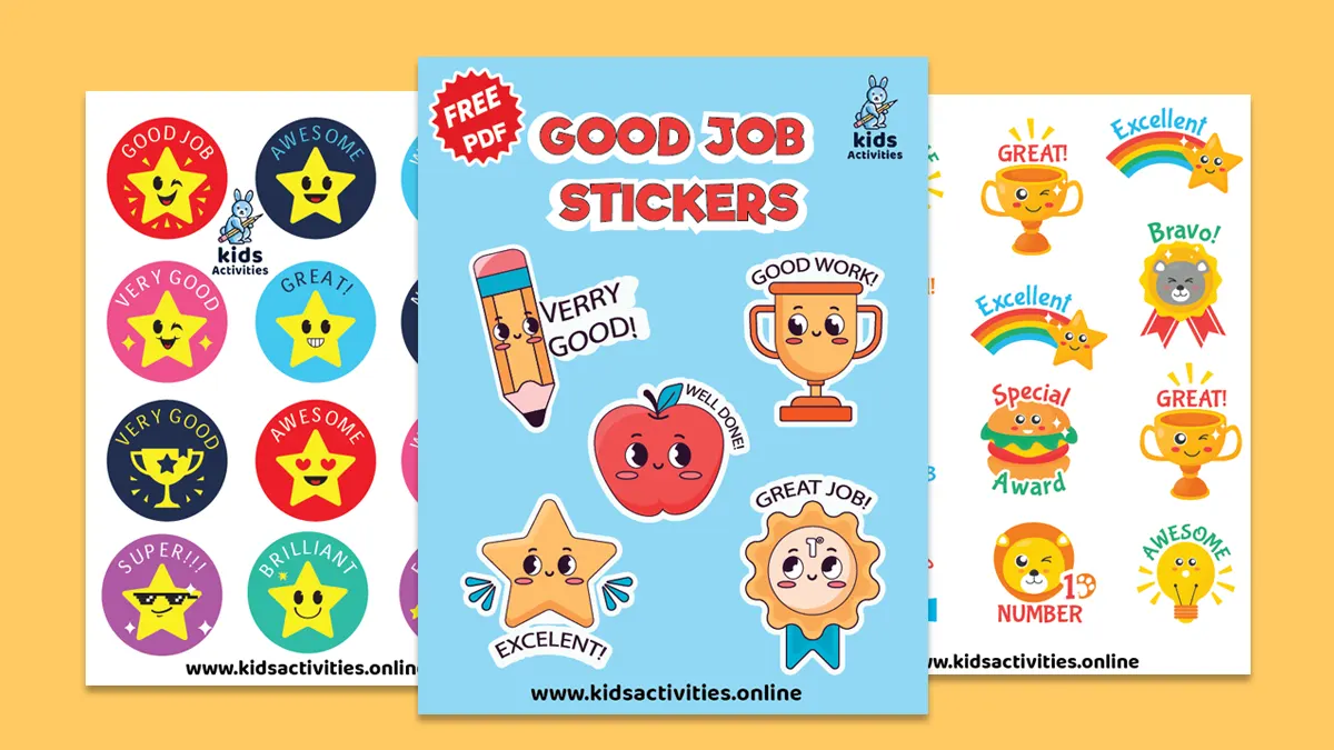 Good job stickers printable free
