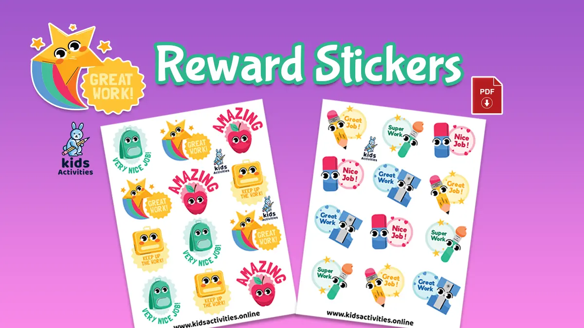 Printable classroom reward stickers for students free