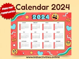 Free 2024 Printable Calendar one-page