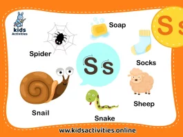 Preschool Words That Start With S s: Flashcards and Worksheets