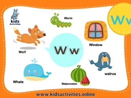 Preschool Words That Start With W w: Flashcards and Worksheets