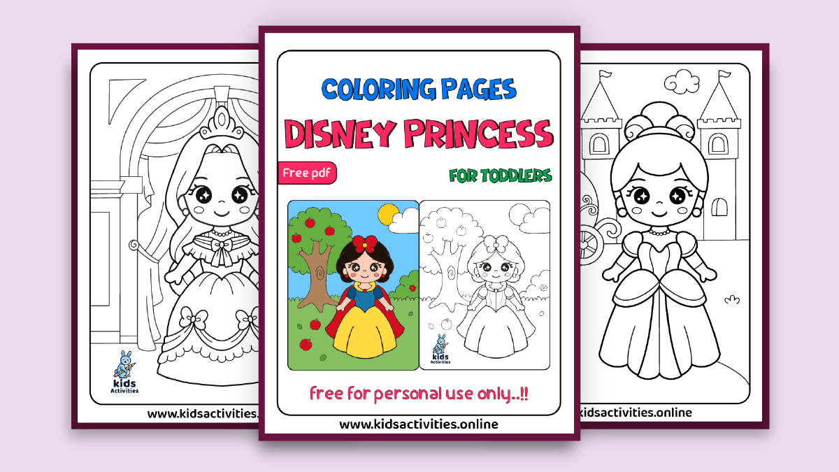 Disney princess coloring pages for toddlers