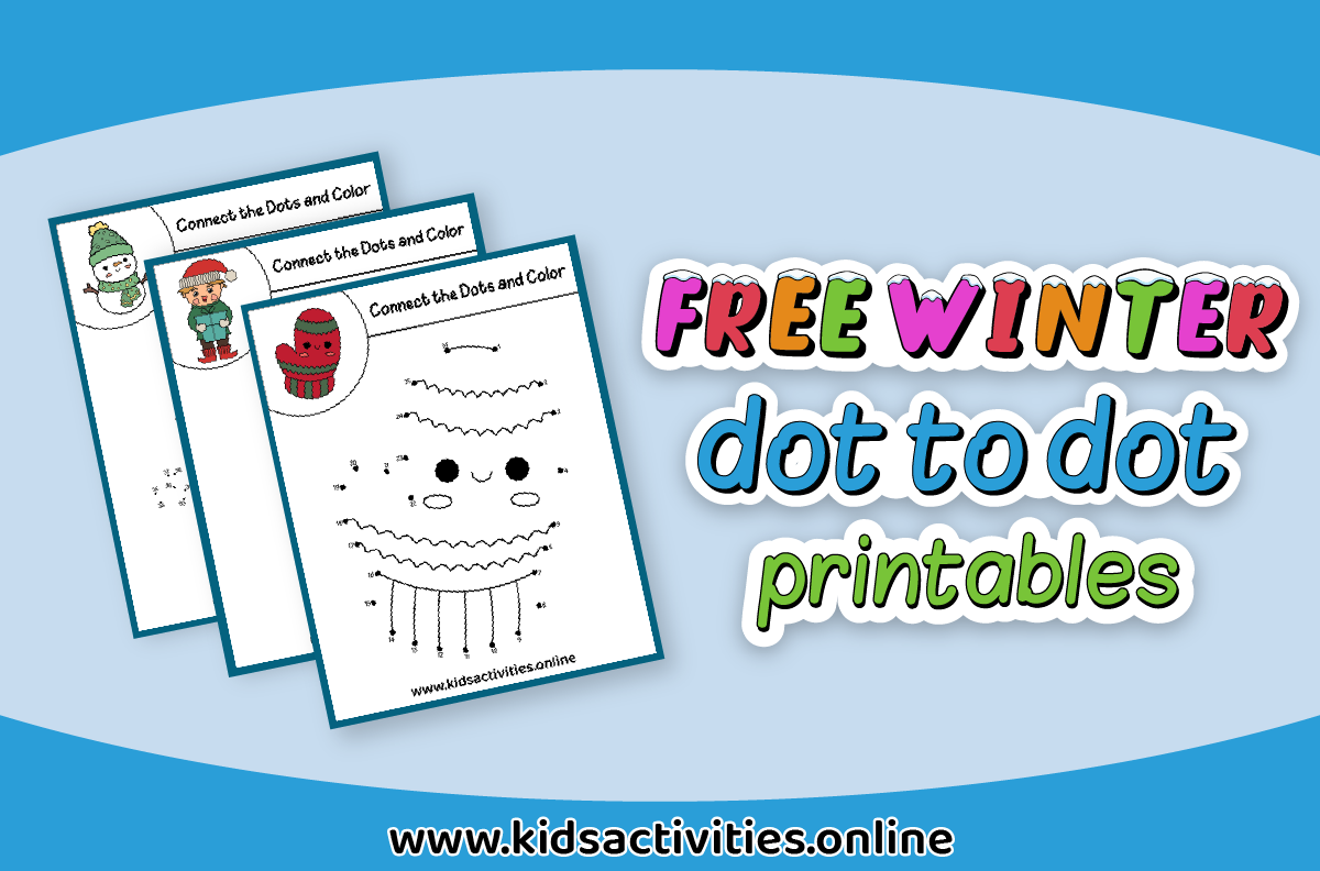 Free!- Winter dot to dot printables
